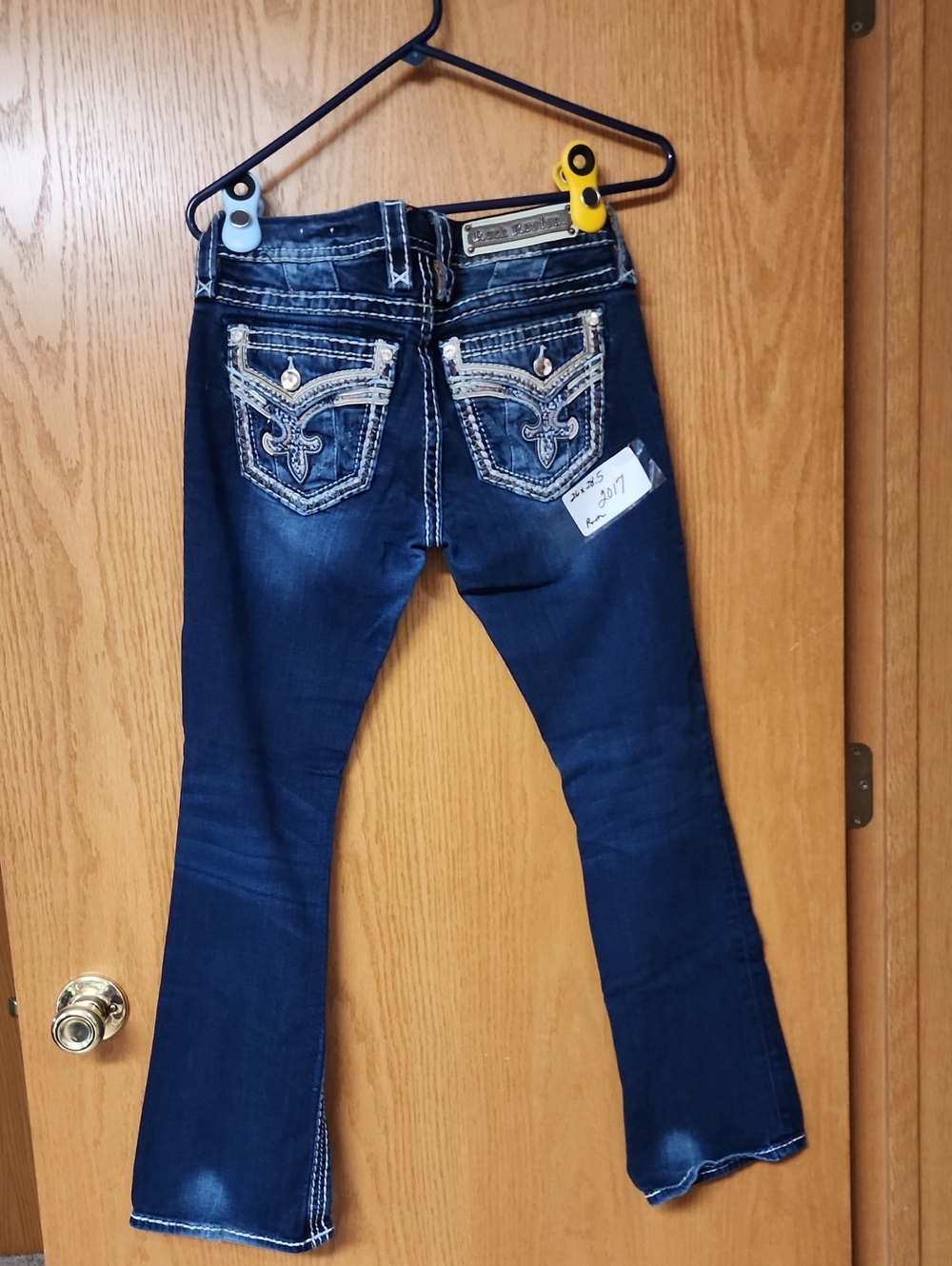 Rock revival Evella Embroidered Back Pocket Women's Jeans 26x28.5 number 2017